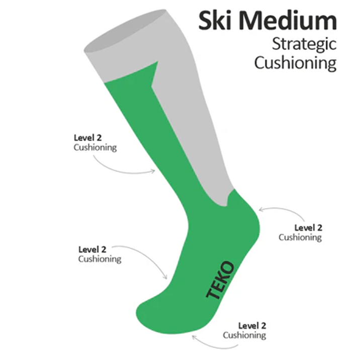 Teko All Mountain Medium Cushion Ski Socks