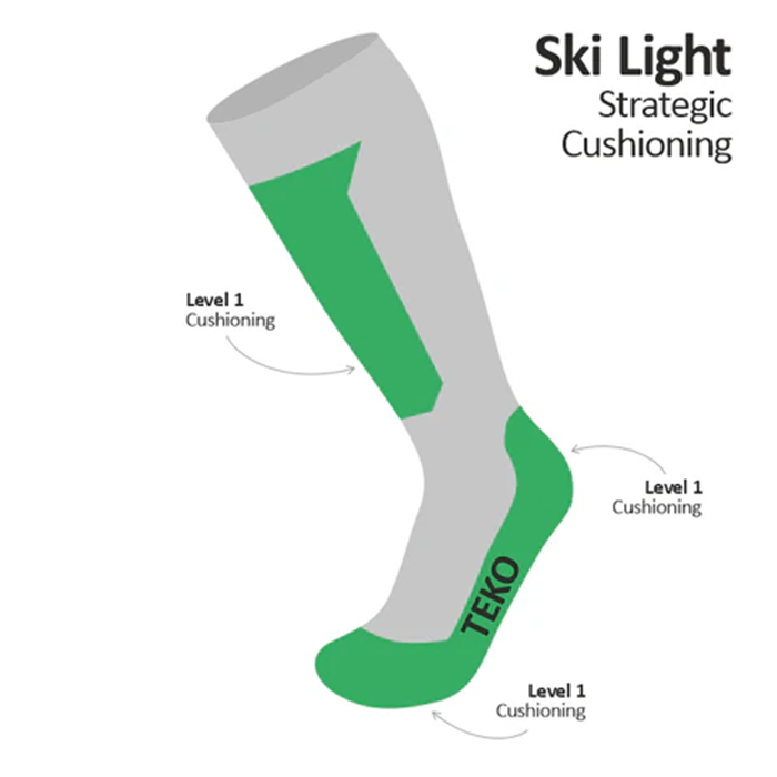 Teko All Mountain Light Cushion Ski Socks